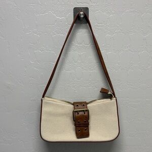 Brandy Melville Elegant Cream and Brown Women's Bag